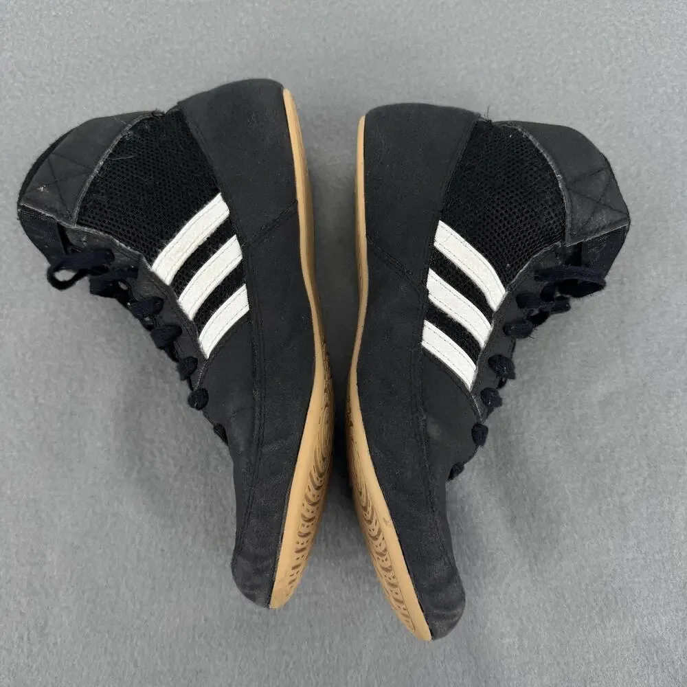 Adidas HVC 2 Wrestling Shoes Mens 5.5 Black White AQ3327 Mat Shoes